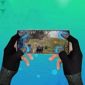 Black Gaming Gloves with Open-Finger Design