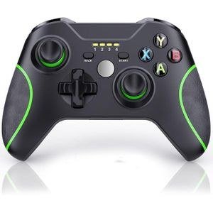 Dark Game Controller with Green Outline Accents