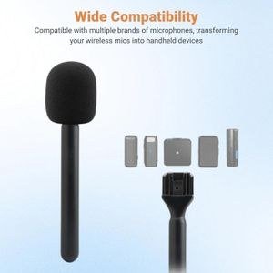 Dark Handheld Microphone Holder with Adapter Examples