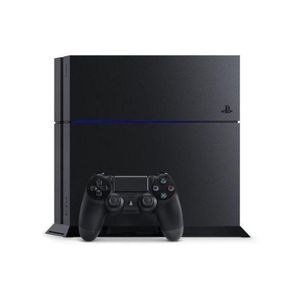 Dark PlayStation 4 Console with Blue Accent Line