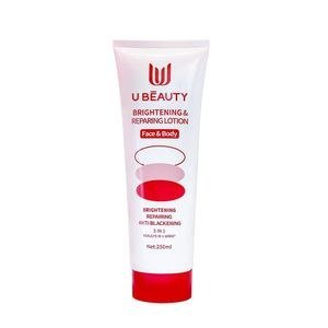 Ubeauty White Lotion Tube with Red Cap