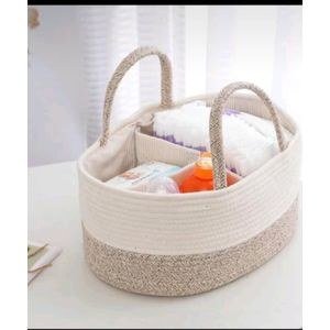 Cream Storage Caddy with Rope-Look Handles