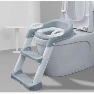 Grey Toilet-Seat Accessory with Steps