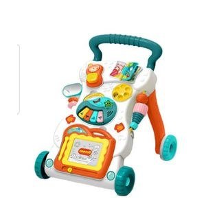 White and Green Push-Toy Frame with Wheels