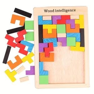 Colourful Geometric Block Puzzle with Tray