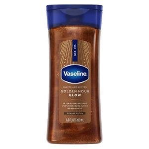 Vaseline Golden Hour Glow Labelled Oil Bottle