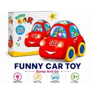 Red Cartoon Car Toy with Retail Box