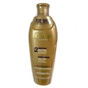 Pure White Gold Labelled Lotion Bottle