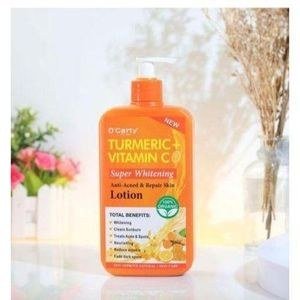 OcarY Turmeric and Vitamin C-Labelled Lotion Bottle