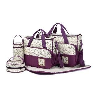Cream and Purple Handled Bag Arrangement
