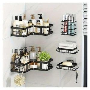 Black Open-Basket Shower-Caddy Arrangement