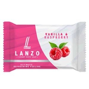 Lanzo Vanilla and Raspberry-Labelled Soap Package