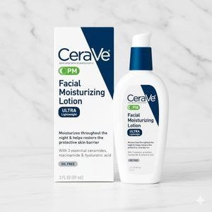 CeraVe PM Labelled Facial-Lotion Bottle