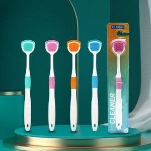 Tongue-Cleaner Accessory with Pastel Handle Examples