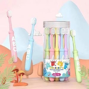 Pastel Toothbrush Arrangement with Storage Container