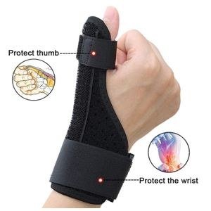 Black Thumb and Wrist Wrap with Straps