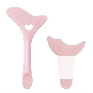Pink Makeup-Guide Accessory with Curved Edges