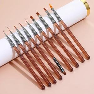 Brown-Handled Nail-Brush Arrangement
