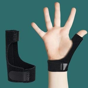 Black Thumb and Wrist Strap with Open-Hand Design
