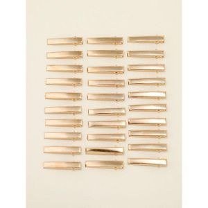 Gold-Coloured Slim Hair-Clip Arrangement