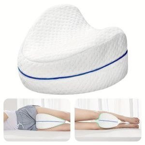 White Shaped Cushion with Blue Edge Detail