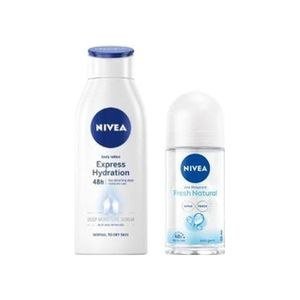 Nivea Express Hydration Bottle and Roll-On Arrangement