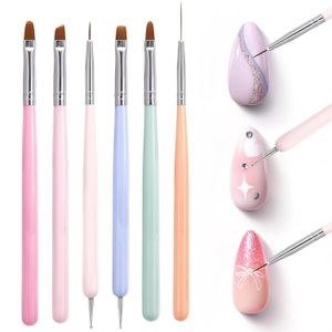 Pastel Double-Ended Nail-Tool Arrangement