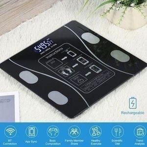 Black Digital Weighing Scale with Round Surface Pads