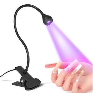 Dark Clip-On Nail Lamp with Flexible Neck