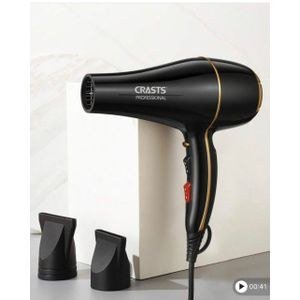 CRASTS Black Hair Dryer with Gold-Coloured Outline