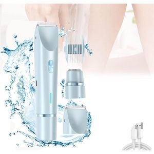 Pale Blue Grooming Device with Dual-End Format