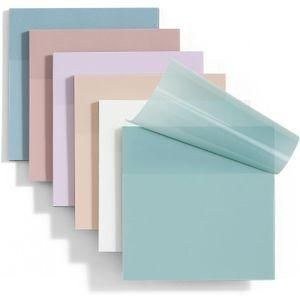 Pastel Rectangular Note-Sheet Arrangement