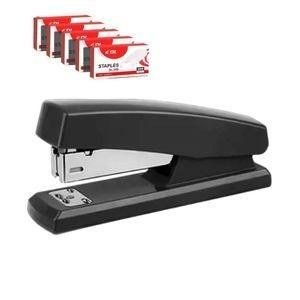 Black Desktop Stapler with Retail Packs