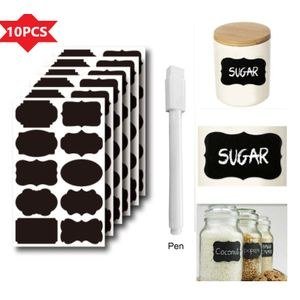 Dark Decorative Label-Sheet Arrangement with Pen