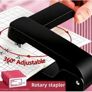 Black Desktop Stapler with Rounded Upper Handle