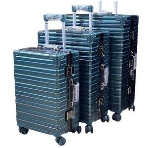 Blue Ridged Suitcase Arrangement with Wheels