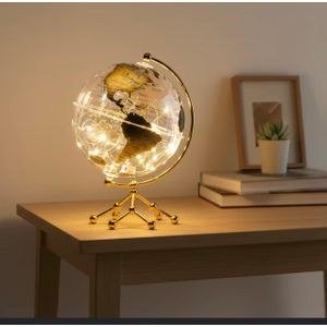 Decorative Globe Light with Gold-Coloured Stand