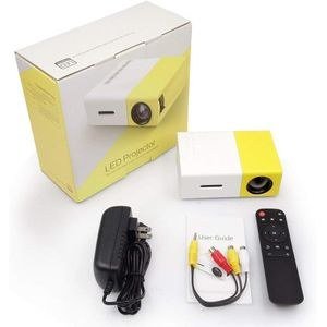 Borrego White and Yellow Mini Projector