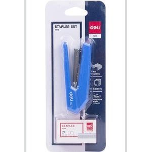 Deli Blue Desktop Stapler with Retail Card