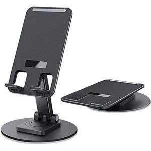 Dark Folding Phone Stand with Round Base