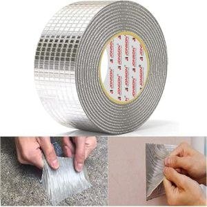 Silver-Coloured Textured Tape Roll