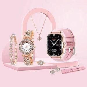 A58 Plus Pink Watch and Jewellery Arrangement