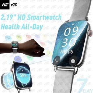 MK Watch with Pale Case and Illustrated Blue Screen