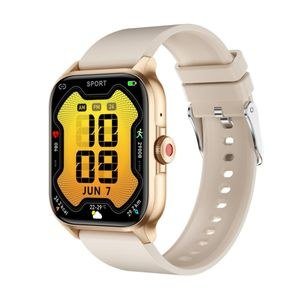 QX15 Watch with Beige Strap and Gold-Coloured Case