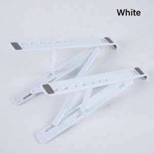 White Folding Laptop Stand with Raised Support Rails
