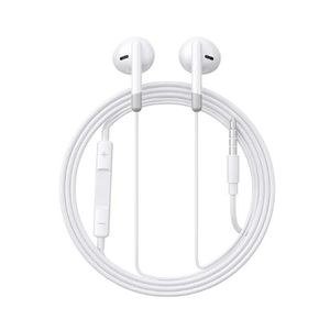 White Wired Earphones with Rounded Earpieces