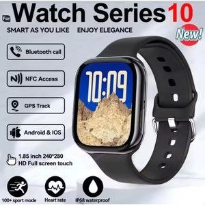Watch Series10 Black Rectangular Smart Watch