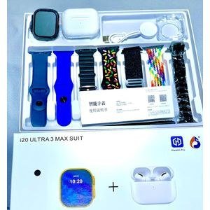 I20 Ultra3 Max Smart Watch Package with Patterned Strap Examples