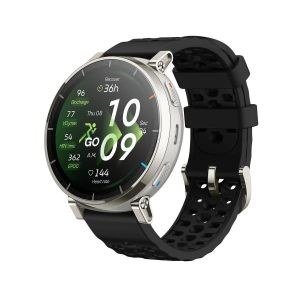 Amazfit Active3 Round Smart Watch with Black Strap