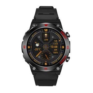 Black Round Smart Watch with Numbered Bezel